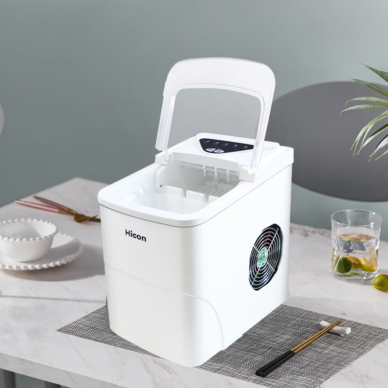 15KG Household Small Ice Maker Milk Tea Shop KTV Commercial Round Ice Manually Add Water Automatic Ice Making