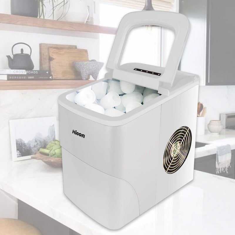 15KG Household Small Ice Maker Milk Tea Shop KTV Commercial Round Ice Manually Add Water Automatic Ice Making