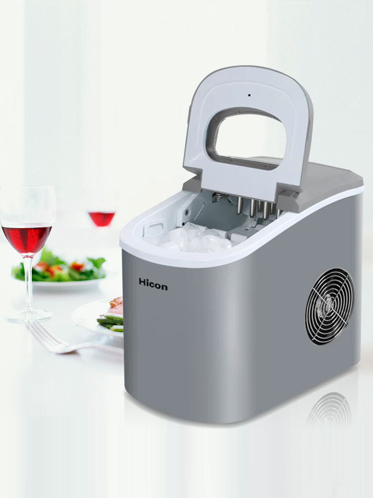 15KG Household Small Ice Maker Milk Tea Shop KTV Commercial Round Ice Manually Add Water Automatic Ice Making
