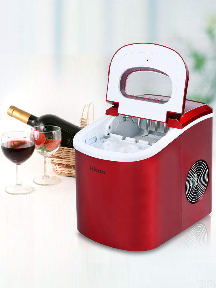 15KG Household Small Ice Maker Milk Tea Shop KTV Commercial Round Ice Manually Add Water Automatic Ice Making