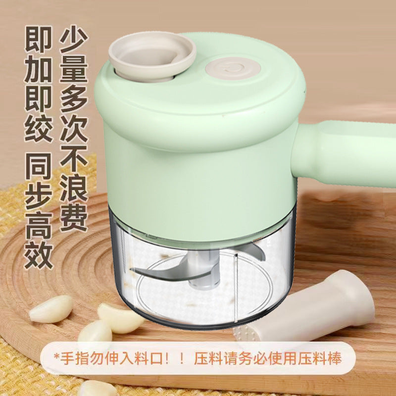New Gatling Vegetable Cutter Household Electric Garlic Cutter Automatic Slicer Garlic Cutter Artifact Multifunctional Vegetable Chopper