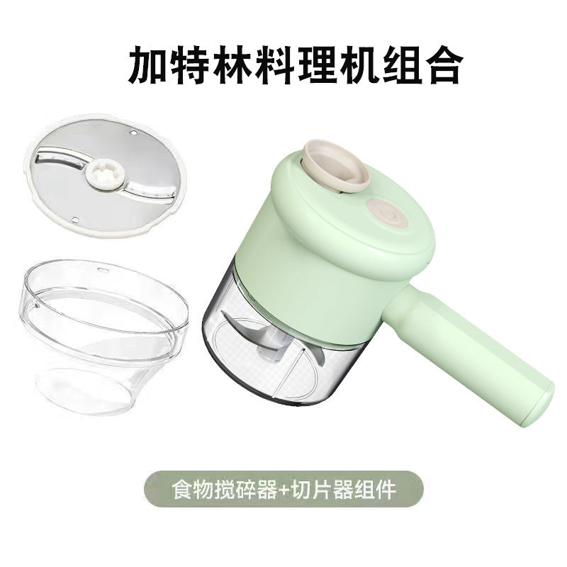 New Gatling Vegetable Cutter Household Electric Garlic Cutter Automatic Slicer Garlic Cutter Artifact Multifunctional Vegetable Chopper