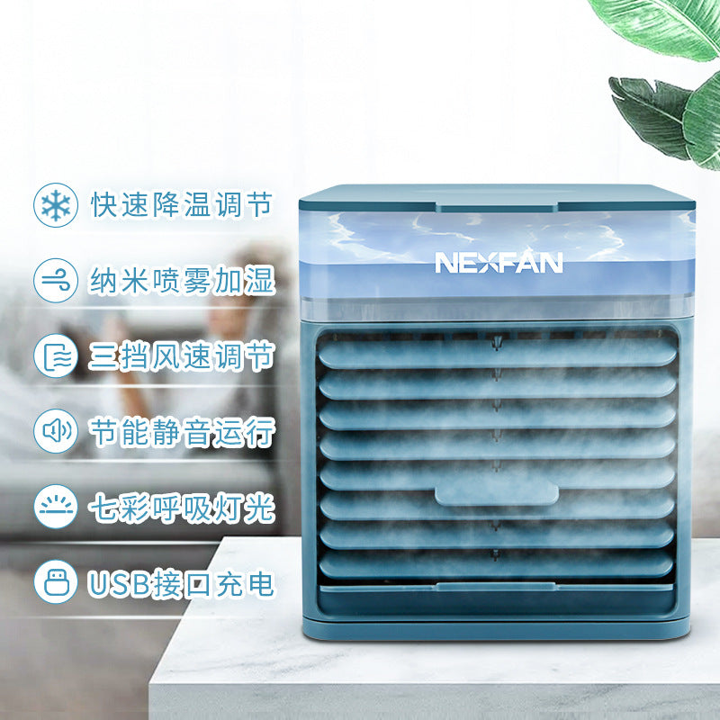 Mini Refrigeration Air Conditioning Fan Home USB Charging Desktop Small Spray Humidification Air Cooler