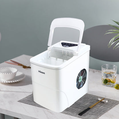 15KG Household Small Ice Maker Milk Tea Shop KTV Commercial Round Ice Manually Add Water Automatic Ice Making