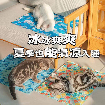 Pet ice silk summer cool bed dog cat cool mat cat ice pad cooling ice summer ice pad cat can not tear